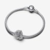 Sparkling Rose in Bloom Oversized Charm,Pandora Moments