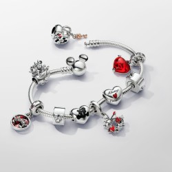 Disney Mickey Mouse Clasp Moments Snake Chain Bracelet