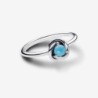 December Turquoise Blue Eternity Circle Ring