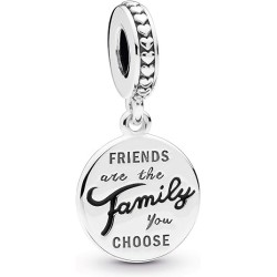 Pandora Friends Are Family Dangle Charm - Compatible Moments Bracelets