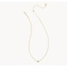 Mini Elisa Gold Satellite Short Pendant Necklace in Pink