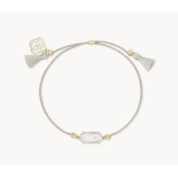 Everlyne Silver Cord Friendship Bracelet in Ivory Mother-of-Pearl