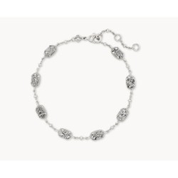 Kendra Scott Emilie Silver Chain Bracelet in Platinum Drusy