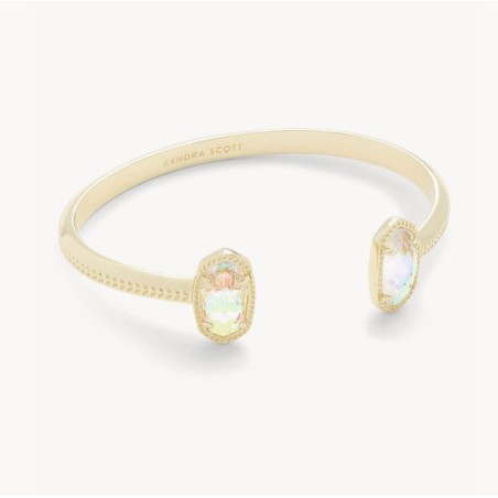 Elton Gold Cuff Bracelet in Dichroic Glass