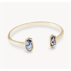 Elton Gold Cuff Bracelet in Abalone Shell
