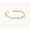 Chandler Gold Bangle Bracelet in White Opalite Mix