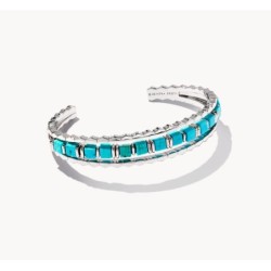 Ember Silver Triple Cuff Bracelet in Variegated Turquoise