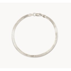 Herringbone Chain Bracelet in Sterling Silver