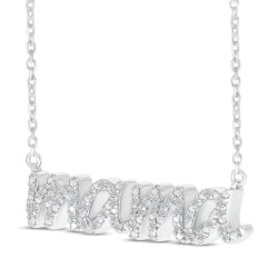 Diamond "Mama" Necklace 925 Sterling Silver,MOTHER'S DAY GIFTS