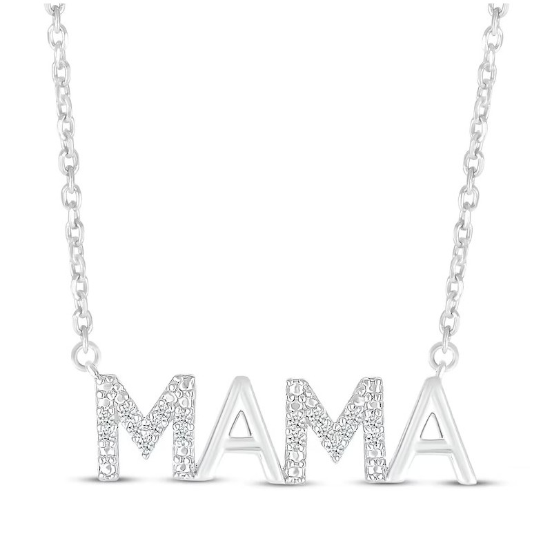 Diamond Alternating "Mama" Necklace ,MOTHER'S DAY GIFTS