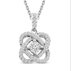 Center of Me Diamond Necklace  Sterling Silver