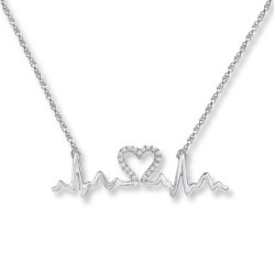 Heartbeat Necklace  Sterling Silver，LOVE