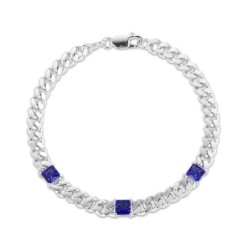 Sapphire Taima Title Bracelet Sterling Silver