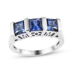 Sapphire "Mama" Ring in Sterling Silver