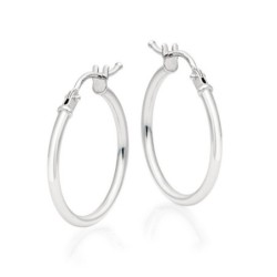 Sterling Silver Medium Hoop Earrings
