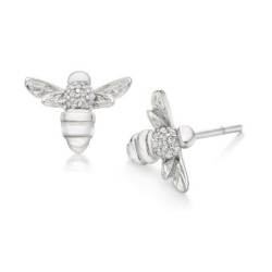Silver Bumblebee Stud Earrings Girls Jewelry