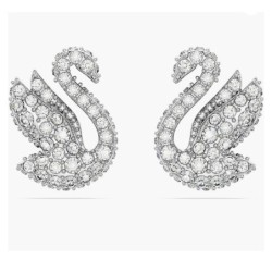 Swarovski Iconic Swan Crystal Earrings, Clear Crystals