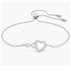 Swarovski Infinity Heart Jewelry,Adjustable Bracelet,Crystal