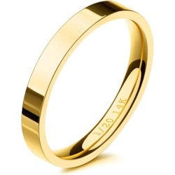 NOKMIT 3mm 14K Gold Filled Rings for Women Girls Dainty Gold