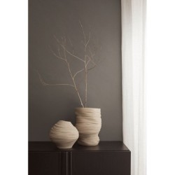 H&M HOME Asymmetric Stoneware Vase,Light beige