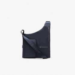 Unisex Contrast Branding Cross-Body Bag